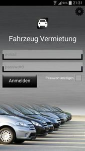 Business App für Fahrzeugvermietung>